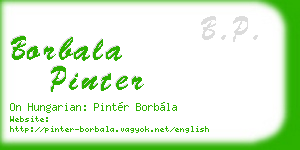borbala pinter business card