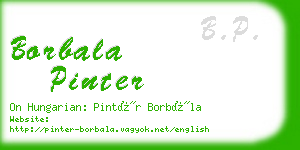 borbala pinter business card